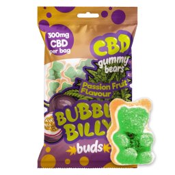 Jeleuri cu 300mg ulei CBD Bubbly Billy Ursuleti Fructul pasiunii