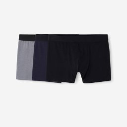 Set 3x Boxeri bumbac Fitness Negru/Gri/Albastru Bărbați