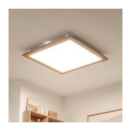 Brilagi - Corp de iluminat LED dimabil SLIMFRAME WOOD LED/58W/230V 64x64 cm + telecomandă