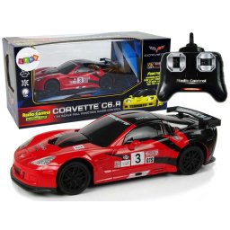Mașină sport radiocomandă 1:24 Corvette C6.R, lumini roșii 2.4 G