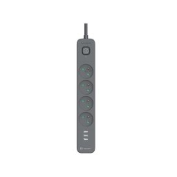 Prelungitor Tracer 47027 Power Line+ 1.5m (4 outlets +3x USB A, 5V 2,4A)