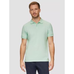 s.Oliver Tricou polo barbati, cu logo, Regular fit, Verde menta (SELECTATI MARIMEA: XL)
