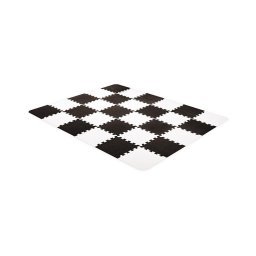 Puzzle din spumă LUNO 30 buc. negru/alb KINDERKRAFT