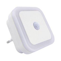 Lampă de veghe LED cu senzor combinat de mișcare și de amurg LED/0,5W/230V albă