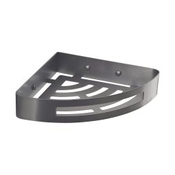 Gedy - Poliță de colț pentru duș SMART, 21 x 4,5 cm, gri metalizat