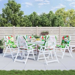Perne scaune cu spatar jos, 6 buc., multicolor, textil oxford GartenMobel Dekor