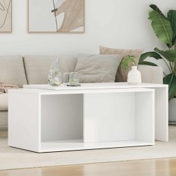 Set de masute de cafea 2 pcs Alb Lemn compozit GartenMobel Dekor