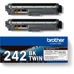 Toner original Brother TN-242BKTWIN, Negru, pachet dublu, compatibil cu seriile MFC, DCP si HL