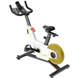 Bicicleta fitness Xiaomi KingSmith PB08S Spinning, Manere 8 kg, Rezistenta magnetica, 40 grade, Pana la 100 kg, LED, Aplicație mobila, Alb/Galben