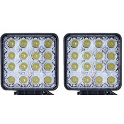 Proiectoare Led Off Road TP-1648 48W 16 12V-24V PATRATE - Set 2 Bucati