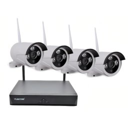 KIT de supraveghere Wireless JORTAN 4 camere HDMI Infrarosu Vizualizare pe Telefon