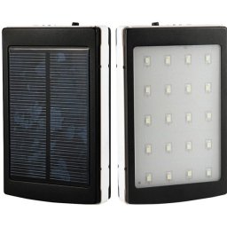 Baterie externa cu incarcare solara si lanterna 20 LED uri
