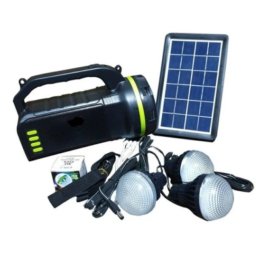 Kit Solar GDLite GD-2000A cu 3 becuri incluse, boxa cu Bluetooth si Radio XL