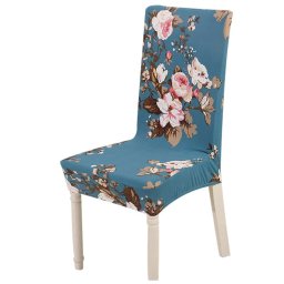 Set 6 huse pentru scaun model ALBASTRE cu floricele CC-106