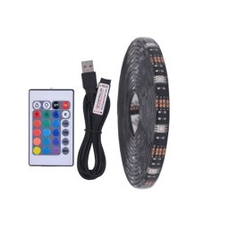 Kit banda LED RGB pentru TV lungime 5 m telecomanda inclusa