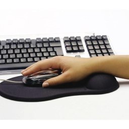 Mousepad Sandberg pad mouse cu gel, cu sprijin pentru incheietura, negru