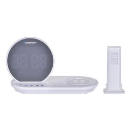FM PLL Radio cu cea alarma USB CR85WH Wireless Alb