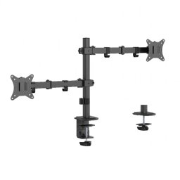 SUPORT de birou Gembird, pt 2 TV/monitor plat, diag. max 32 inch, rotatie, inclinare, pivotare, orizontal, vertical, max 2x9 kg, MA-D2-03