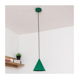 Lampă suspendată pe cablu ETNA II, 1x E27 / 15W / 230V, Ø 18,5 cm, verde