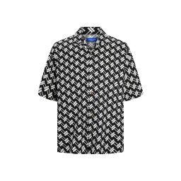 JACK & JONES Cămaşă Jorbelize Tencel Aop Shirt Ss 12233627 C-N10 black