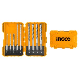 Set burghie pentru beton SDS Plus, 9 piese, otel industrial S2