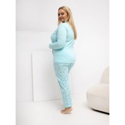 Pijamale pentru femei mărime mare, în culoarea mentă