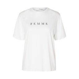 SELECTED Tricou 'VILJA' negru / alb