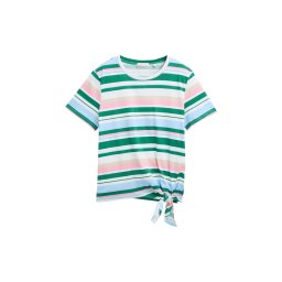 TOM TAILOR DENIM Tricou albastru deschis / verde închis / roz / alb