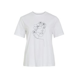 VILA Tricou 'VINora' negru / alb