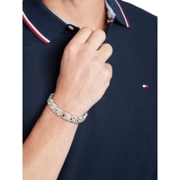 TOMMY HILFIGER Brățară 'H-Link' auriu / argintiu