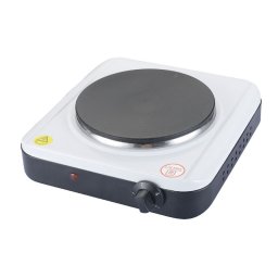 Plita electrica Rosberg R51445KR, 1500W, 18.5 cm, Control manual, 4 trepte, Alb