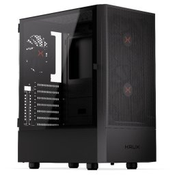Carcasa KRXD007, Middle Tower, Fara sursa, ATX/mATX/mITX, Negru