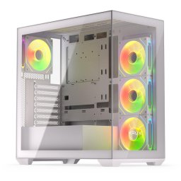 Carcasa KRXD009, Middle Tower, Fara sursa, ATX/uATX/mITX, Alb