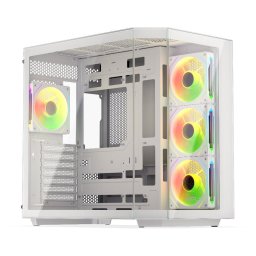 Carcasa KRXD014, Middle Tower, Fara sursa, ATX, micro-ATX, mini-ITX, Alb