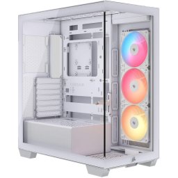 Carcasa 3500X RS-R ARGB, MiddleTower, Fara sursa, ATX/E-ATX/mATX/mITX, Alb