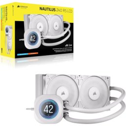 Nautilus 240 RS LCD 2 x 120 mm Alb