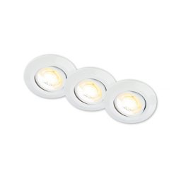 Briloner 7586036 - Set 3x corpuri de iluminat încastrate pentru baie KLIRA LED/4,9W/230V IP23 alb