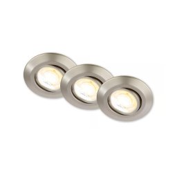Briloner 7587032 - Set de 3 plafoniere LED pentru baie KLIRA, 4,9 W, 230 V, IP23, crom