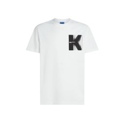 KARL LAGERFELD M T-Shirt Klj Reg Ss K Logo B1M17066 100 white
