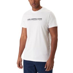 KARL LAGERFELD M T-Shirt Klj Slim Ss Reflection B1M17063 100 white