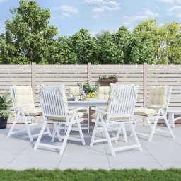 Perne scaun cu spatar mic, 6 buc., crem, textil oxford GartenMobel Dekor