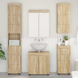Dulap de perete pentru baie TULUM Stejar Sonoma Lemn compozit GartenMobel Dekor