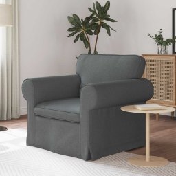 Canapea Gri închis 215 x 82 x 80 cm Metal GartenMobel Dekor
