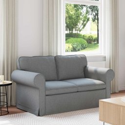 Canapea Gri deschis 215 x 82 x 80 cm Metal GartenMobel Dekor