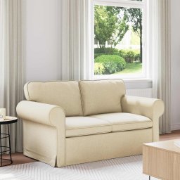 Canapea Crem 215 x 82 x 80 cm Metal GartenMobel Dekor