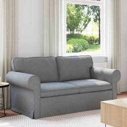 Canapea Gri deschis 215 x 82 x 80 cm Metal GartenMobel Dekor