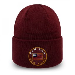 Caciula New Era Flagged Stone Cuff Knit Rosu Bordo
