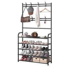 Cuier haine cu suport pantofi 5 rafturi 80 X 29.5 X 172 cm