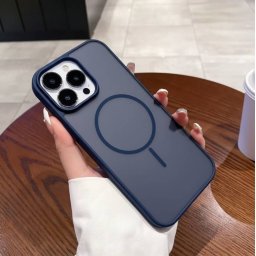 Husa iPhone 16 Pro 6.3 Silicon Magsafe Neo Hibrid Albastru Fumuriu