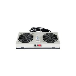 LANDE Ventilator unitate mural rack pentru dulap LN-FAN-THM-2FWM-LG